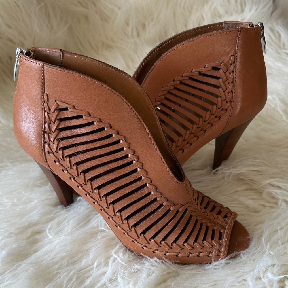 Vince Camuto Tan Cutout Heels